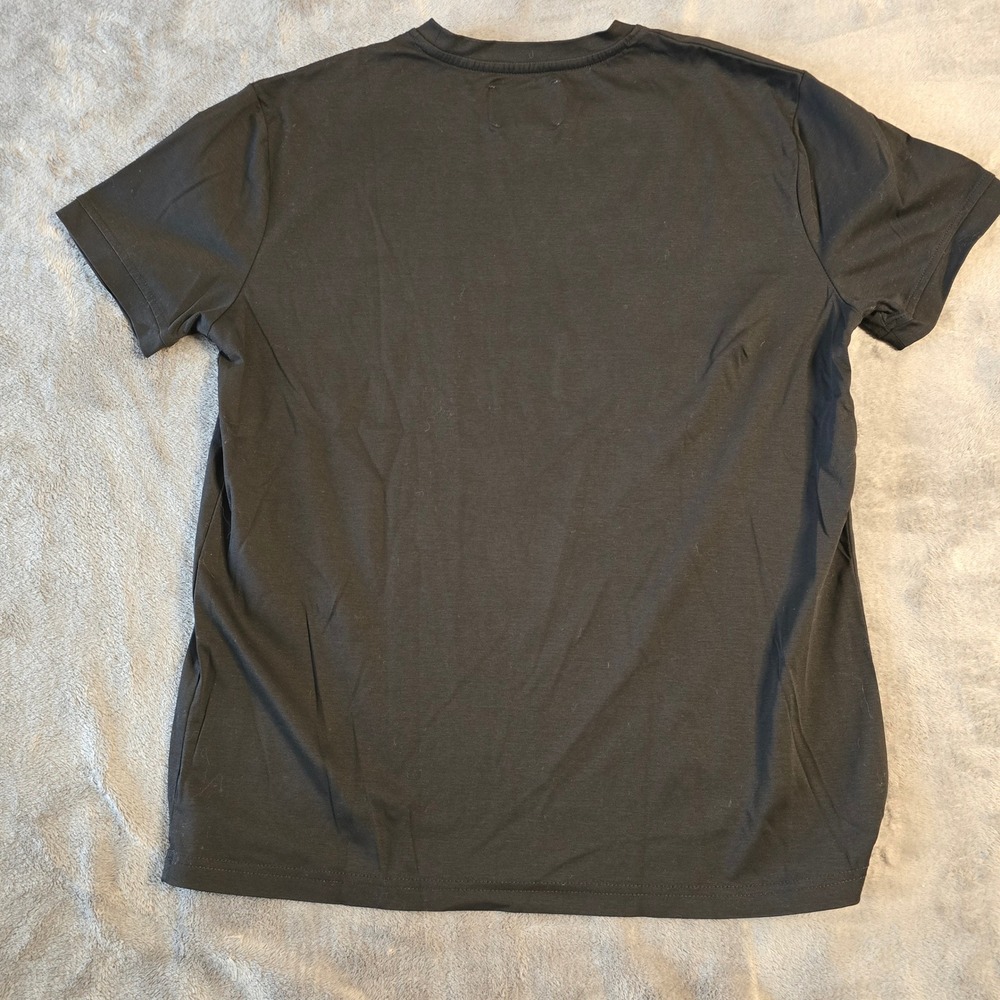 Raith Black Cotton T-Shirt Men M Minimalist Basic Casual Streetwear‎ Tee Comfort - Picture 4 of 11